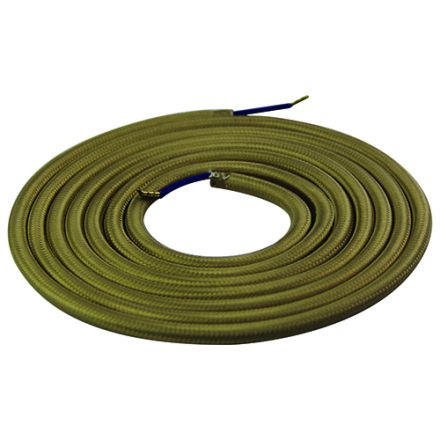 FS Cable rond chiné beige doré 2 mètres 2 x 0,75mm2