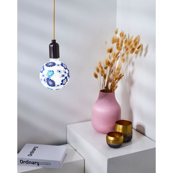 Girard Sudron Ampoule Boule à facettes Bleu Globe LED 4W