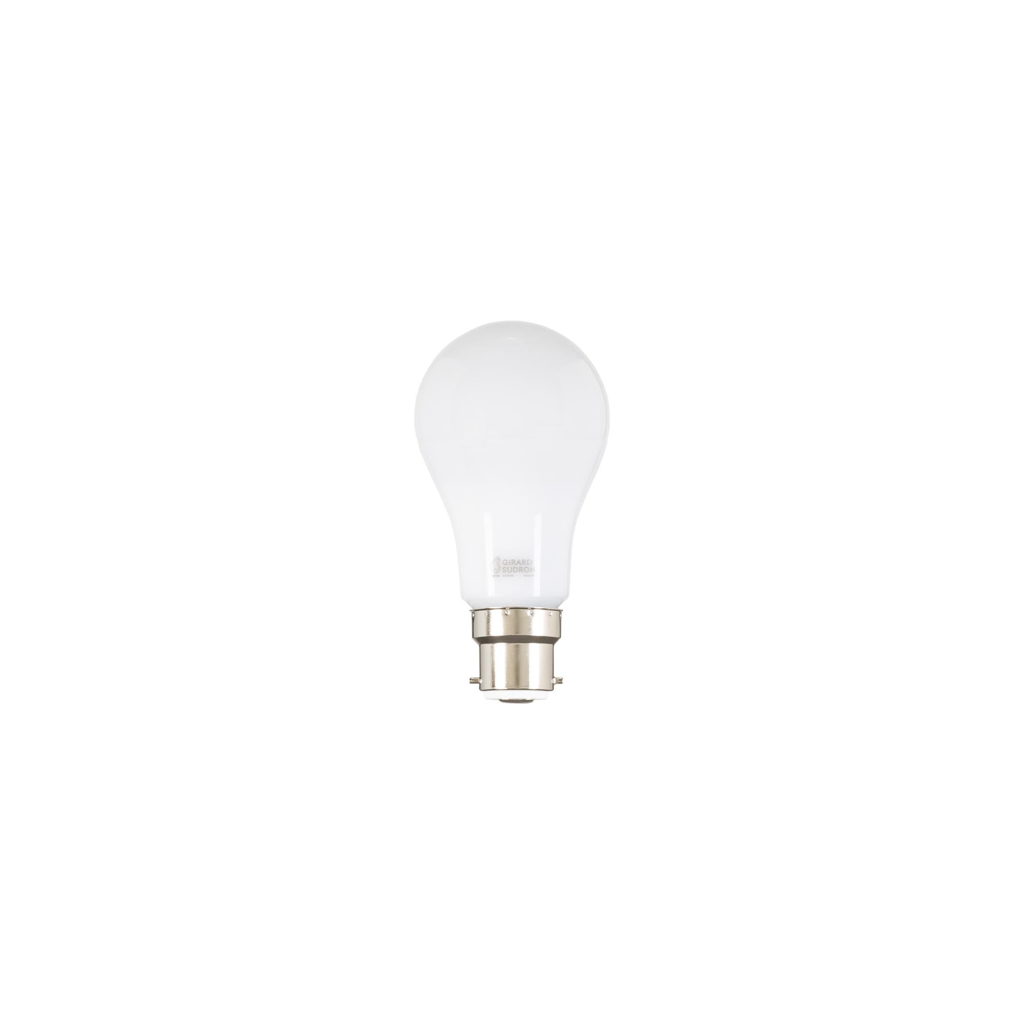 Ampoule LED, Standard A65 B22, blanc, Ø6,5cm, H12,3cm - Girard Sudron -  Luminaires Nedgis